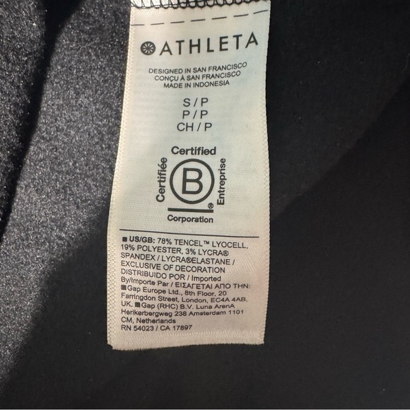 Athleta Sweatshirt Dress Zippered Pockets Black Size Small - Picture 6 of 15